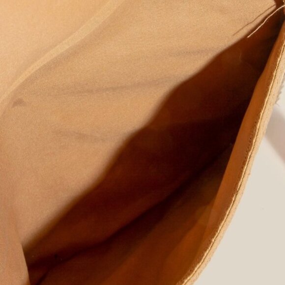 Color Striped Straw Clutch Bag - Olive - Picture 2 of 4